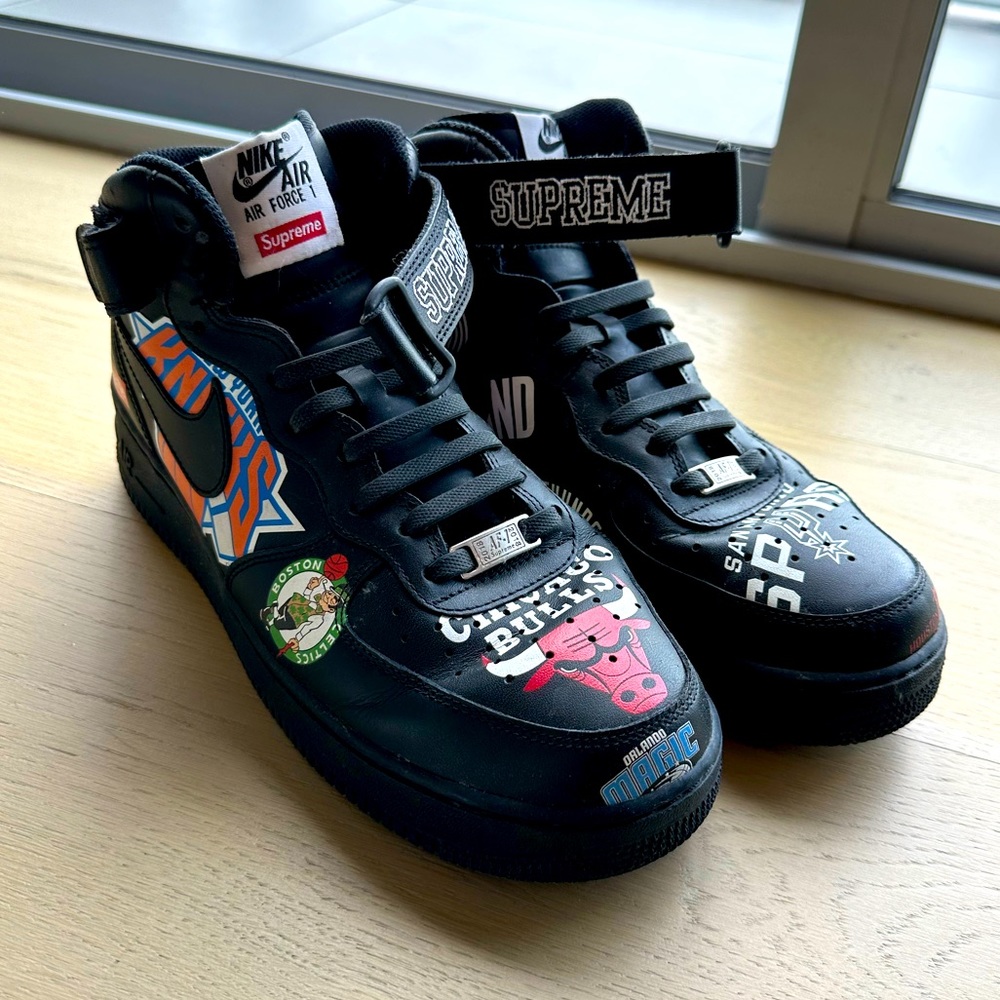 Supreme x NBA, limited edition AF1 mids